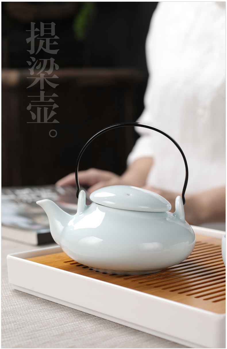 Japanese tea set suit small household contracted and I teapot teacup tea tray table zen tea ceramic kung fu tea set