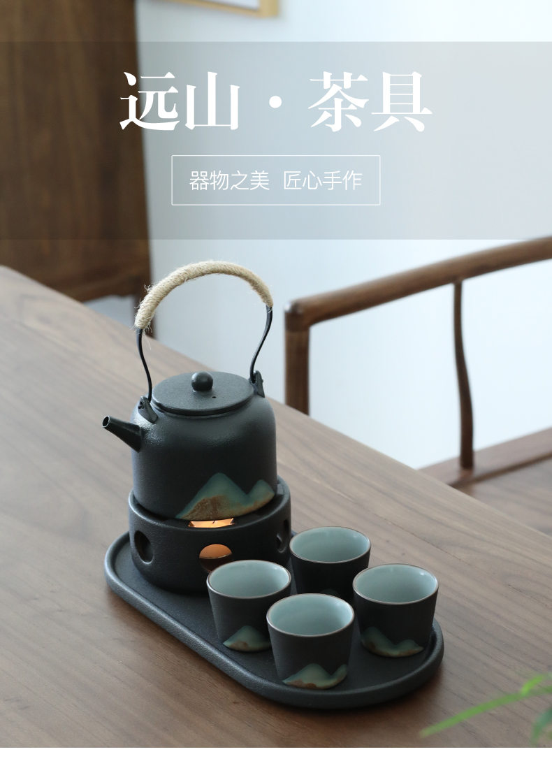 Japanese kung fu tea set suit small sets of the teapot cup of household contracted tea tea ceramic gift boxes custom logo