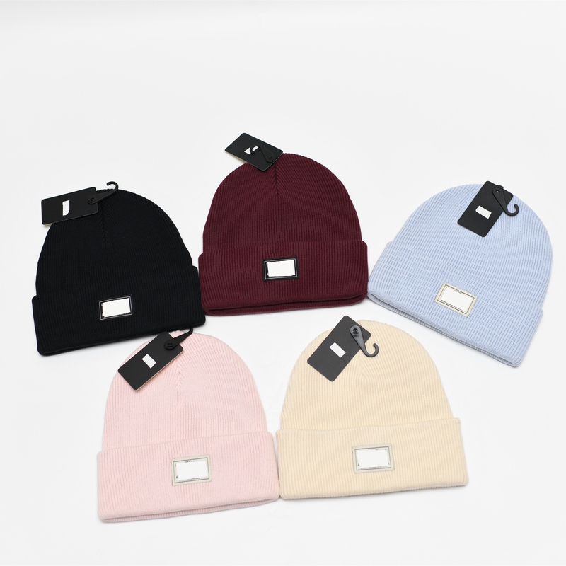 Export Orders to the United States: Autumn and Winter Trendy Cotton Knit Hats for Men and Women, Pure Cotton Wool Hats, Beanies with Patch Labels, Cold Weather Hats