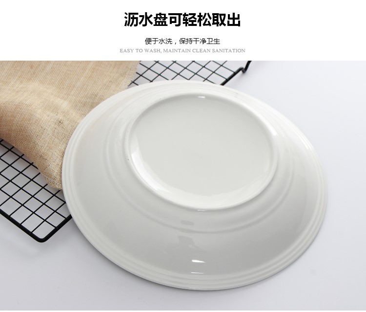 The kitchen ipads China dumplings plate waterlogging under caused by excessive rainfall double drive, dumplings plate ceramic fruit dish dish tray steamed dish of household