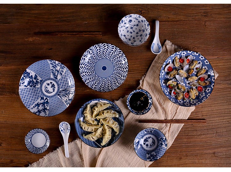 The Japanese kitchen and wind dishes with rainbow such as bowl bowl hand - made tableware ceramic dishes