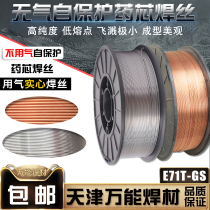 Gasless self-protection welding wire E71T-GS flux cored welding wire Carbon steel solid two-protection welding machine gasless self-protection welding wire