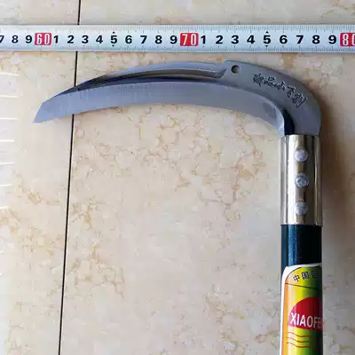 Sickle mowing agricultural tools Long-handled sickle harvesting paddy fields and dry fields dual-purpose sickle 1 4-inch socket wrench mowing manganese steel