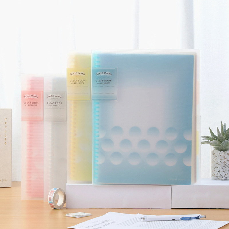 KOKUYO KOKUYO loose-leaf information booklet Light color cookie folder Certificate collection booklet protective sleeve interstitial folder a4 Pregnancy checklist collection book sheet music book sheet music folder