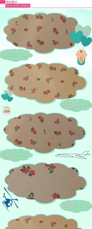 Puzzle bọt mat bé phá vỡ kháng bò mat xanh và vô vị khảm sàn mat thảm lót sàn nhà bếp