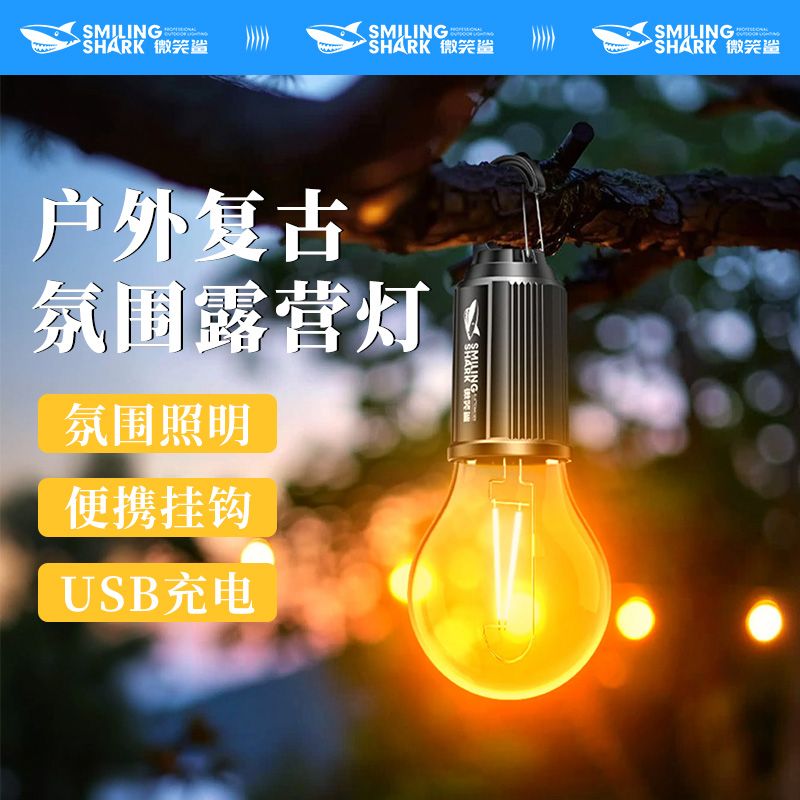 露营灯户外防水氛围灯营地复古帐篷挂灯可挂式家用充电应急照明灯