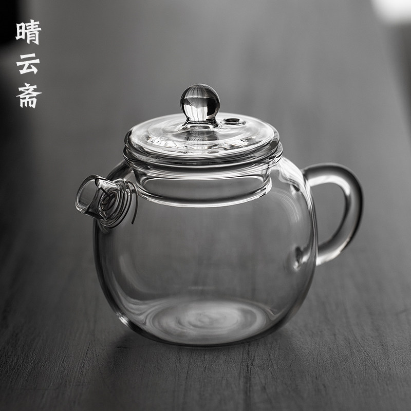 Day Style Mini Handmade Heat Resistant Glass Bubble Teapot Transparent Kung Fu Small Teapot Single Pot DELICATE SMALL 130ml