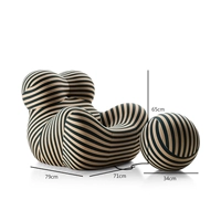 [Десятилетняя гарантия] Детские синие и желтые полоски + шарики того же цвета, высокоэластичный хлопок для укладки.