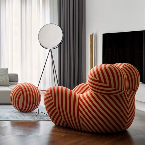 Интернет -знаменитость мама кресло с вооружением современное простая гидрангея ленивый диван -стул гостиная домашняя подлокотники ins creative renerer