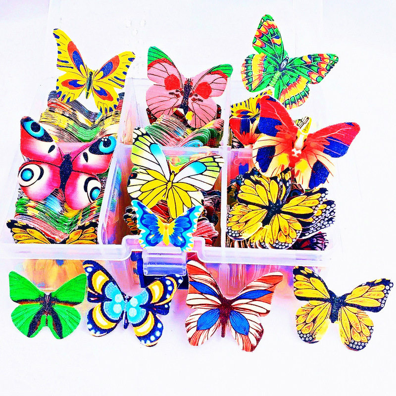 Glutinous rice paper butterfly cold dish decoration decoration birthday cake hotel cold food grade flower wafer paper decoration
