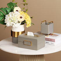 Creative light luxury tissue box living room household coffee table tissue box simple modern high-end tissue box set