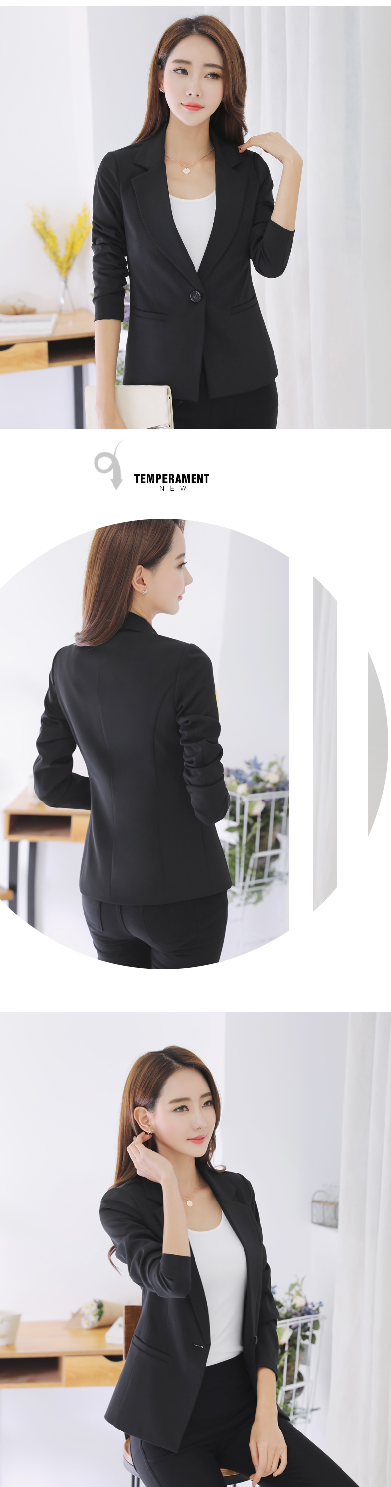 Xuân 2018 phiên bản Hàn Quốc mới của áo khoác nữ nhỏ phù hợp với áo khoác mỏng Thời trang áo khoác giản dị áo blazer nữ
