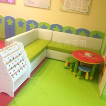 Kindergarten Early Education Center Corner Lengthened Waiting Area Sofa Soft Bag Cassette Parquet Children Reception Area Sofa Chair