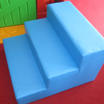 Childrens software Steps Ball pool Steps Soft Package Stairs Infant Baby Crashworthy three-step Ladder Fencing Rainbow Ladder