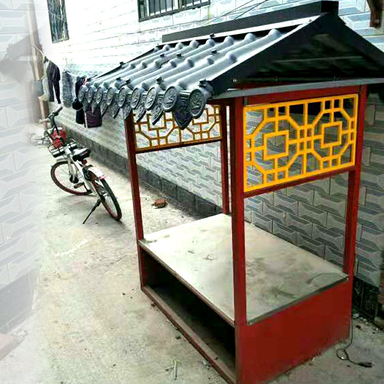 Mobile snack cart antique ice sugar gourd chestnut cart stalls gourmet breakfast roast duck steamed vegetables display cabinet