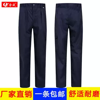 Work pants men's loose wear-resistant and dirty-resistant summer thin labor insurance pants multi-pocket tooling auto repair overalls long pants