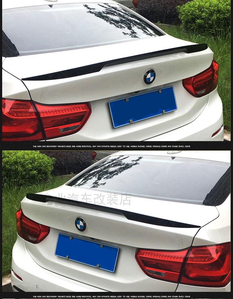 17-18 mới BMW 1 Series Sedan sửa đổi cánh sau 118i 120i 125i Nhãn dán trang trí bằng sợi carbon không đục lỗ - Sopida trên đuôi lướt gió ertiga 2020