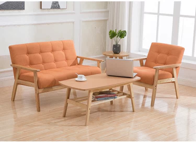 Nội thất sofa đôi văn phòng sofa văn phòng kinh doanh văn phòng kinh tế đơn giản đơn giản thời trang đơn giản bàn cà phê tươi - FnB Furniture