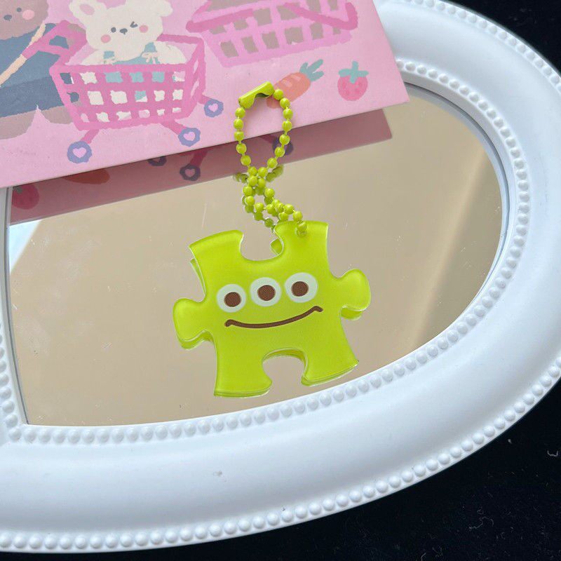 Брелок 搞怪书包趣味积木拼图钥匙扣可爱搞怪闺蜜书包小挂件亚克力情侣包 Other