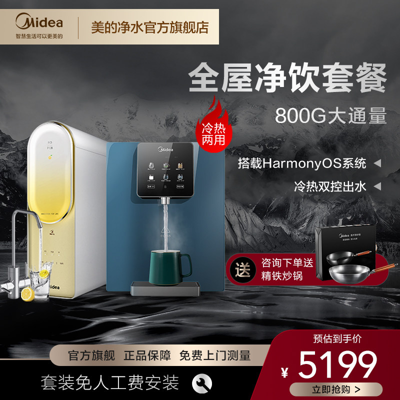 Perfect Instant Hot Water Dispenser Full House Water Purification System Water Purifier Piping Machine Package T800 T800 908D Aurora Edition