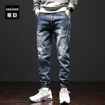 Jeans mens leggings overalls tide brand slim-fit small feet leggings stretch feet leggings spring and autumn