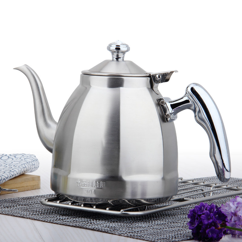 Thickened 304 stainless steel teapot teapot stainless steel dining room teapot household filter induction cooker teapot