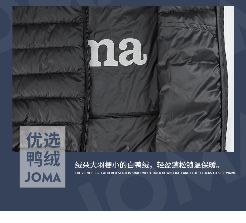 Joma nam xuống áo khoác ngắn mùa thu và mùa đông mới nhẹ áo khoác mỏng Áo ấm gió áo thể thao giản dị - Thể thao xuống áo khoác áo phao nam dài