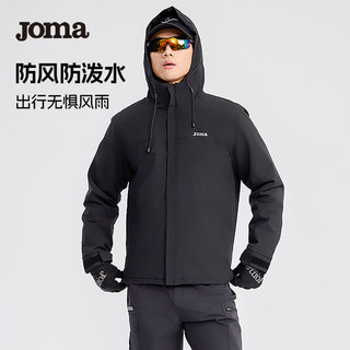 Joma25年新款防泼水防风棉服连帽户外徒步健身男女同款运动外套