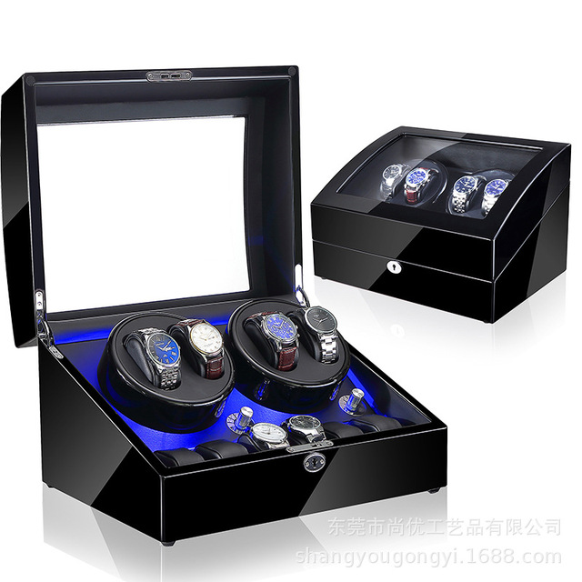 Electric Motor Box 4 6 Piano Lacquer Automatic Winding Watch Box Wooden Mechanical Watch Winder Watch Winder