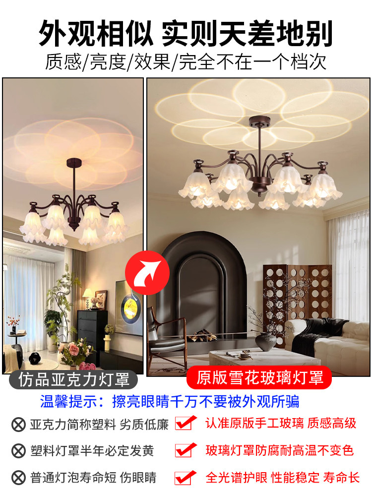 Medieval-Style Living Room Chandelier 2025 New Model, Elegant French-Style Main Light for the Hall, American Retro Bedroom Zhongshan Lighting Fixtures