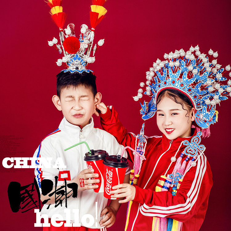 Photo studio children's photography clothing 2019 new new national tide opera costume shooting national trend theme photography headdress