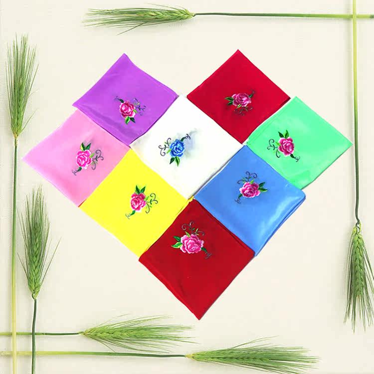 Drama handkerchief Kosibo fabric embroidered handkerchief handkerchief flower handkerchief handkerchief Miss handkerchief direct sales