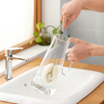 Stainless steel cup brushed home long handle brush Bottle Milk Bottle God glass No dead angle wall-breaking machine Soybean Milk Machine cleaning brush