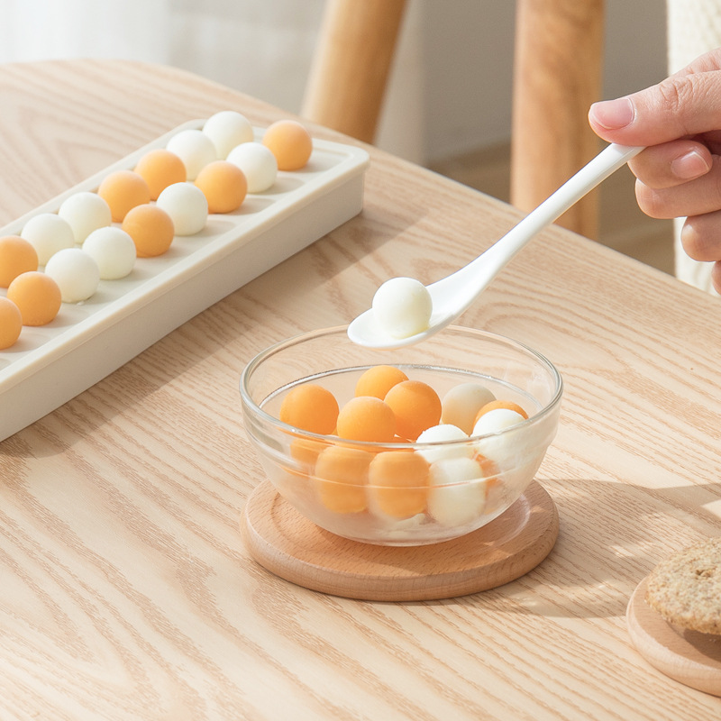 Home creative round silicone ice cream ice cube mold 20 ice hockey refrigerator frozen ice grid