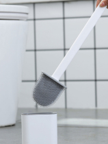 Japan Narrow Slit Toilet Brush Suit Free of perforated Home tiles Brushed silicone wall-mounted cleaning brush Long handle cleaning brush