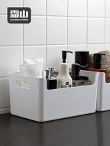 Japanese kitchen storage box desktop cosmetics classification storage basket sink cabinet with hand-held finishing frame storage basket