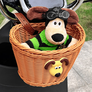 儿童自行车前车筐篮子可爱卡通掌门狗山地车滑板车电瓶车后置车筐