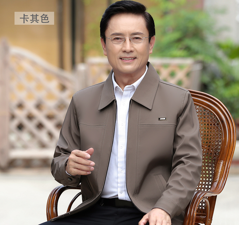 Áo khoác nam trung niên xuân hè 2018 nam 40 tuổi 50 áo khoác ngoài trung tính giản dị áo khoác bố áo jacket nam