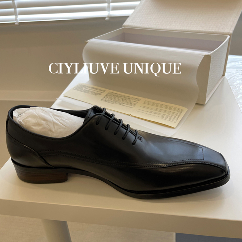 「Cl Shoes LAOSHU」Business/Groom/Groomsmen Leather Shoes/Wedding/British Style/Lace-Up/Oxford Dress Shoes for Men