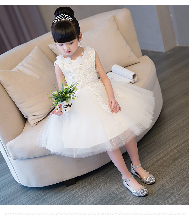 Trẻ em ăn mặc công chúa váy cô gái váy cưới pettiskirt hoa cô gái đàn piano trang phục nhỏ máy chủ sinh nhật buổi tối ăn mặc váy công chúa cho bé gái 12 tuổi