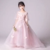 Trẻ em công chúa ăn mặc cô gái fluffy sợi trailing chủ trang phục buổi tối mô hình sàn catwalk hoa cô gái trang phục - Váy trẻ em áo trẻ em Váy trẻ em