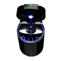 Fast Mate First Class leather LED light solar ashtray Black Belt car supplies