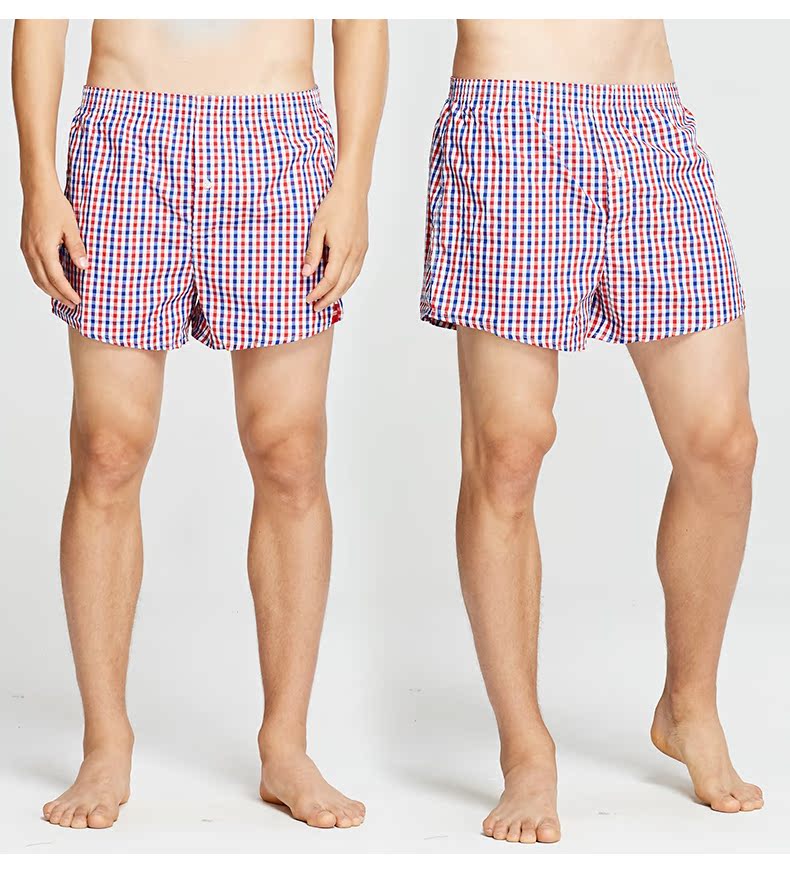 BẾN / CƠ THỂ / 奔 2018 hè mới quần cotton kẻ sọc kẻ sọc quần short nhà giản dị 	quần gió đi biển