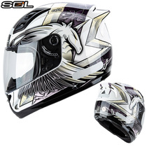 China SOL Taiwan motorcycle helmet male full helmet racing locomotive running helmet personality cool Four Seasons Universal