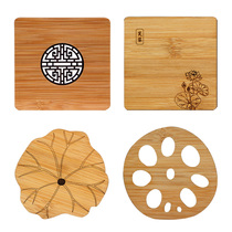 cup pad custom tea tray custom creative tea ceremony insulation mat natural bamboo premium set cultural vintage chinese style