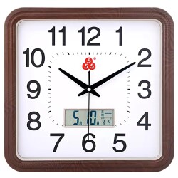 Shanghai Sanwu 14inch Silent Large Wall Clock for Living Room and Office, Modern Simple Quartz Clock Wall Watch