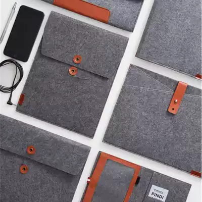 Qinxin felt A4 storage bag simple incident bag vertical bag protective bag gray canvas office learning multifunctional portable bag file cover business portable simple elegant file bag file bag