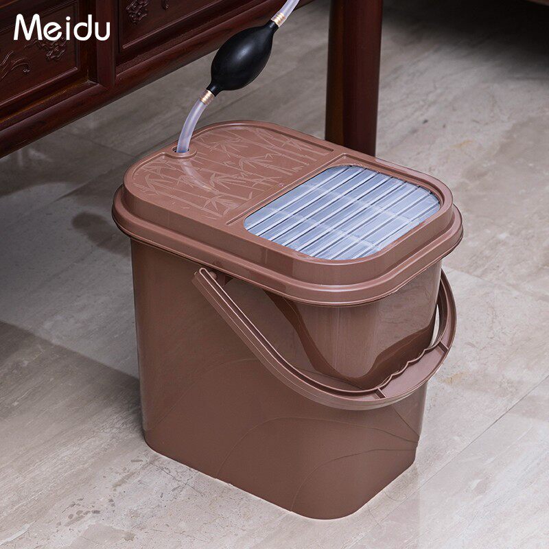 Tea Water Barrel Tea Residue Barrel Drain Pipe Waste Water Bucket Qigfu Tea Accessories Home Tea Tray Tea Desk Tea Table Trash Tea Barrel-Taobao