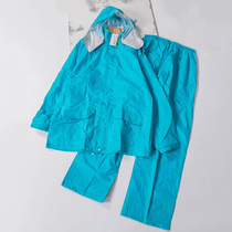 Japanese export order new raincoat set mens and womens detachable hood large pockets fully taped split raincoat and rain pants