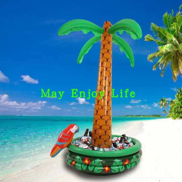 Large Inflatable Coconut Tree Ice Bucket Palm Tree Ice Bar Parrot Baby Pvc Inflatable Toy Festive Party Decorations-Taobao